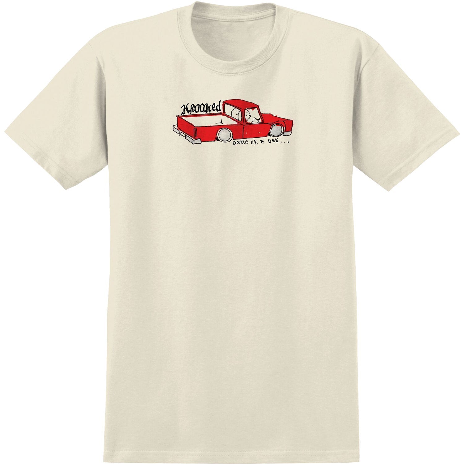 Krooked Skateboards Shirt Double OK Cream