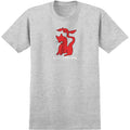 Krooked Skateboards Shirt Kat Serpent Heather Grey/Red/White/Black