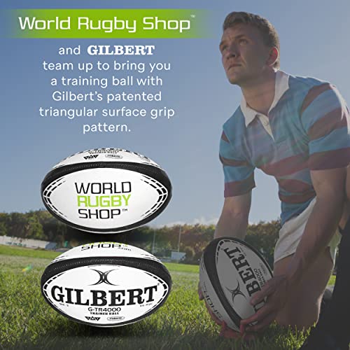 World Rugby Shop X GilbertG-TR4000 Rugby Ball - Adultand Youth Sizes 3, 4, and 5 -Hand Stitched - 3 PlyConstruction
