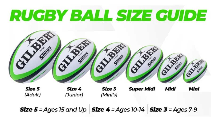 World Rugby Shop X GilbertG-TR4000 Rugby Ball - Adultand Youth Sizes 3, 4, and 5 -Hand Stitched - 3 PlyConstruction