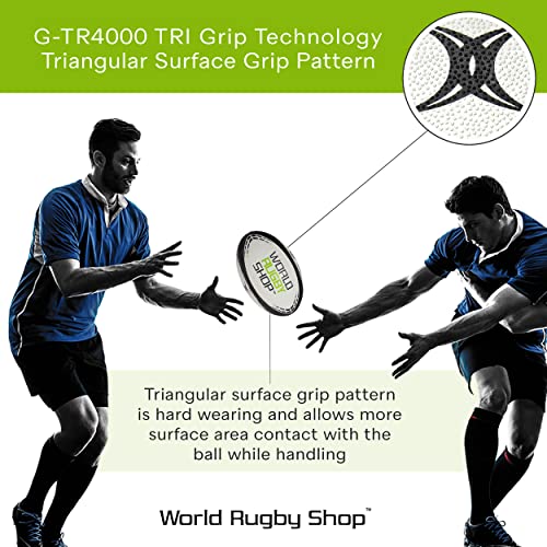 World Rugby Shop X GilbertG-TR4000 Rugby Ball - Adultand Youth Sizes 3, 4, and 5 -Hand Stitched - 3 PlyConstruction