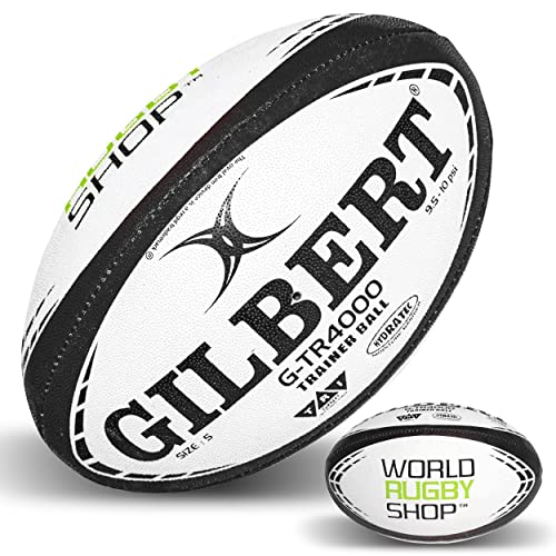 World Rugby Shop X GilbertG-TR4000 Rugby Ball - Adultand Youth Sizes 3, 4, and 5 -Hand Stitched - 3 PlyConstruction