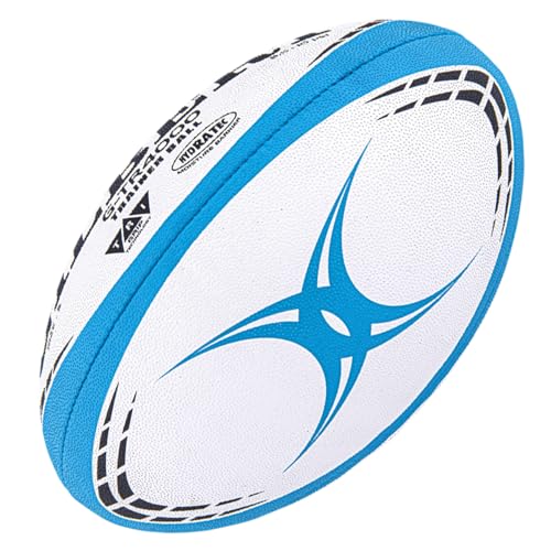 Gilbert G-TR4000 RugbyTraining Ball – Hand Stitchedwith Patented Triangular Grip –Durable 3-Ply WaterproofSurface for College & ClubPractice