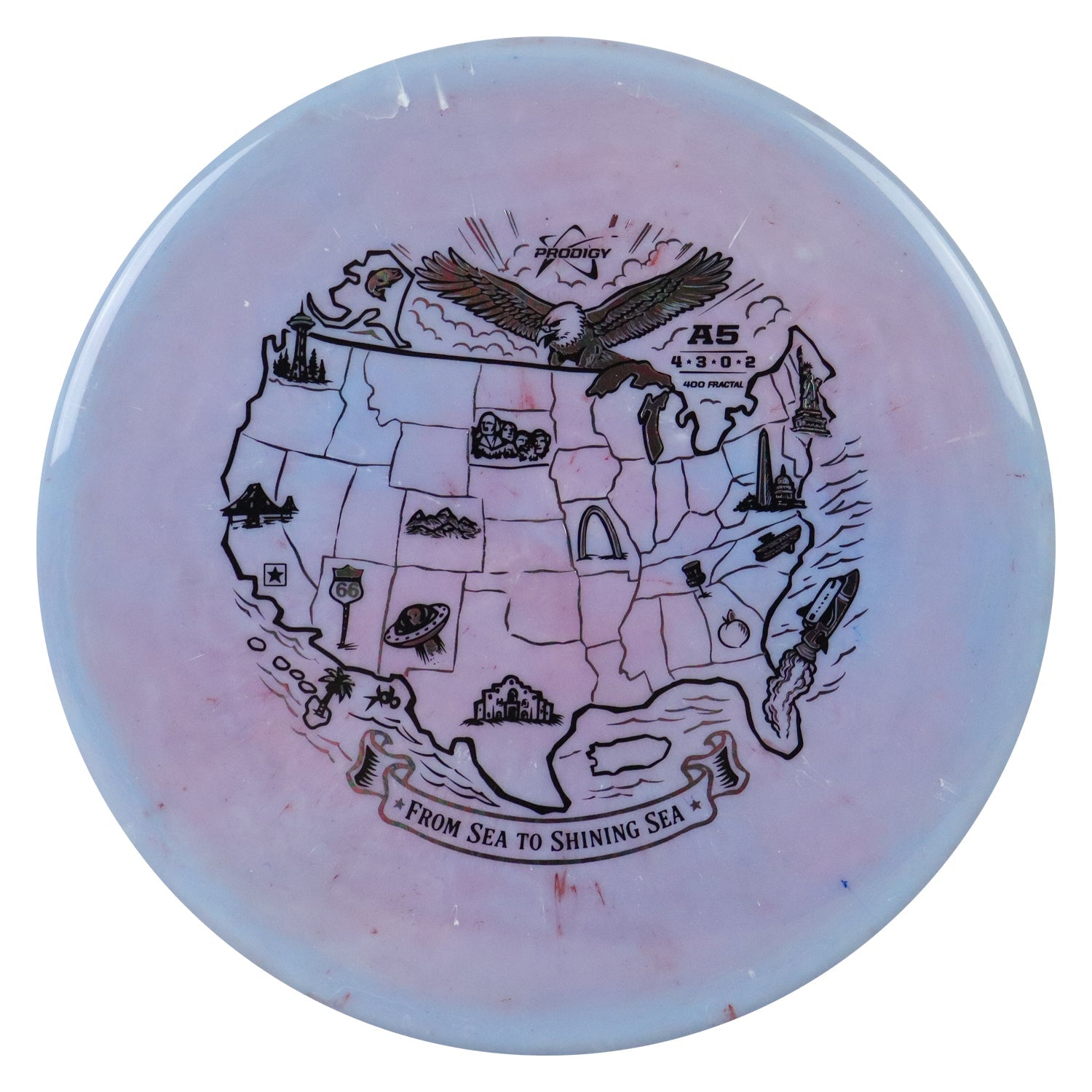 Prodigy Disc Golf 400 Fractal A5 Sea To Shining Sea Putt and Approach 4/3/0/2