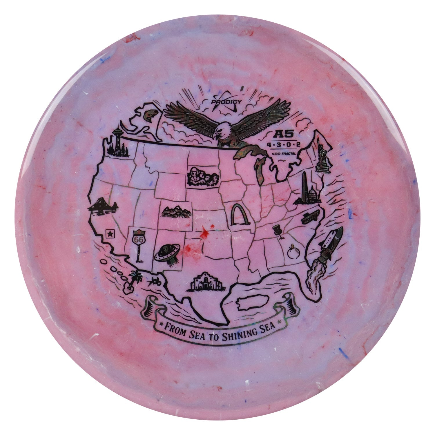 Prodigy Disc Golf 400 Fractal A5 Sea To Shining Sea Putt and Approach 4/3/0/2
