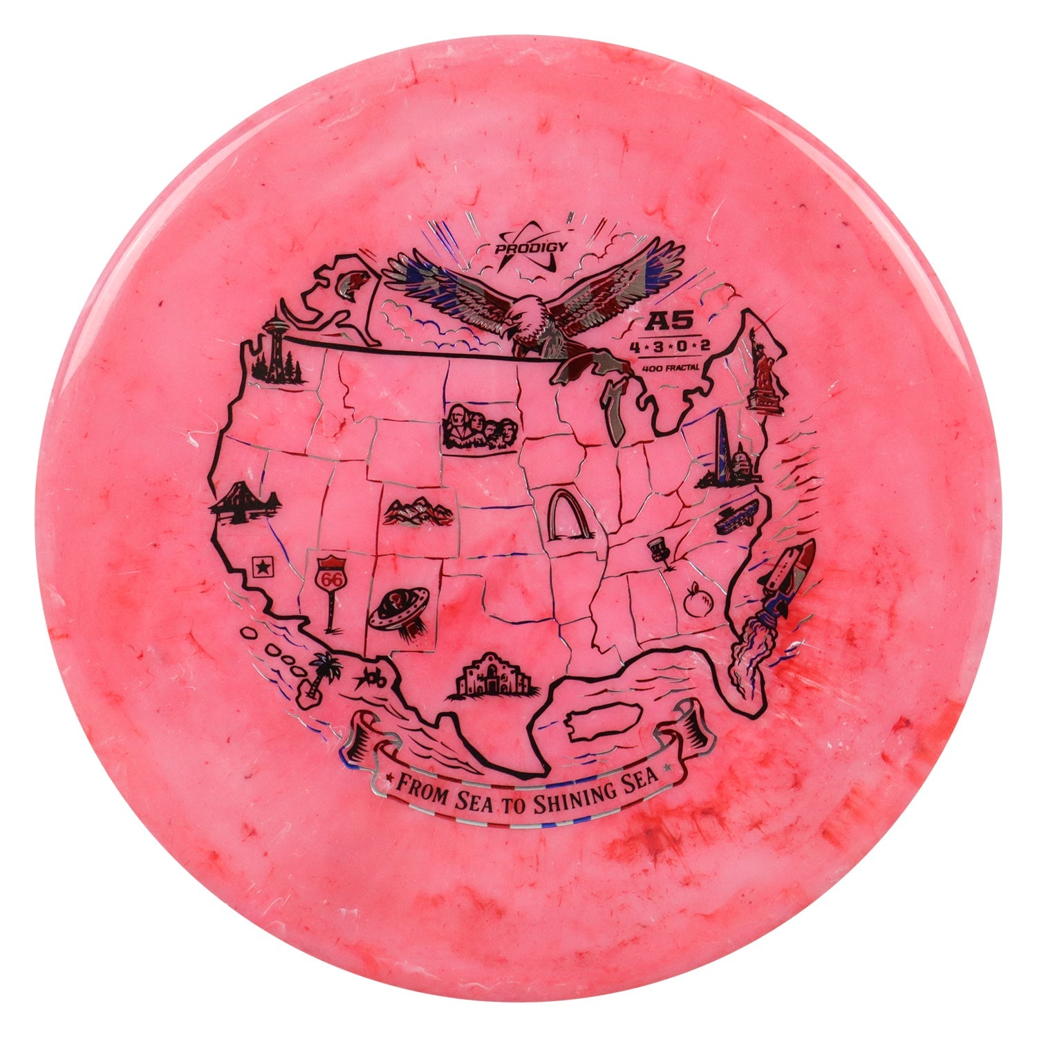 Prodigy Disc Golf 400 Fractal A5 Sea To Shining Sea Putt and Approach 4/3/0/2