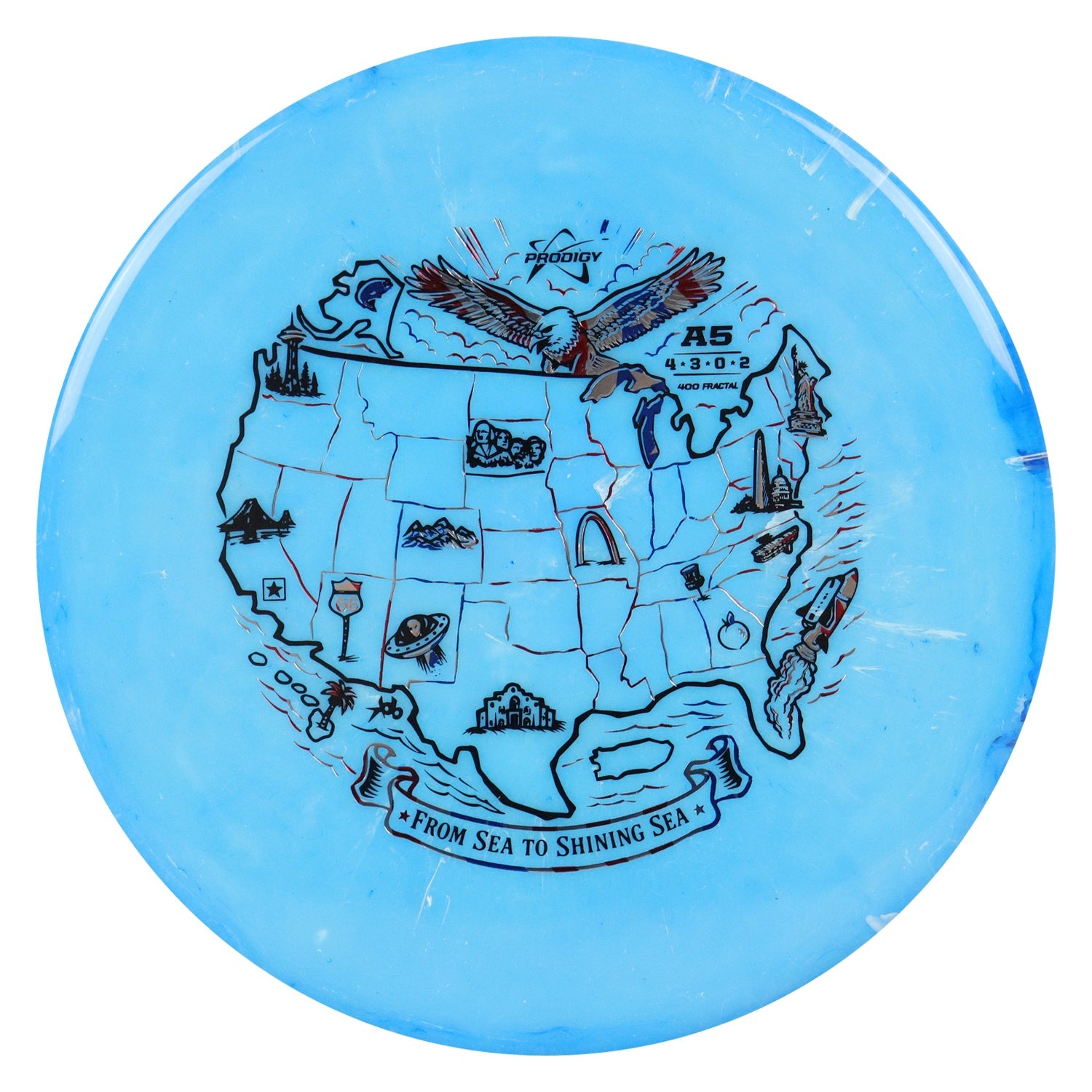 Prodigy Disc Golf 400 Fractal A5 Sea To Shining Sea Putt and Approach 4/3/0/2