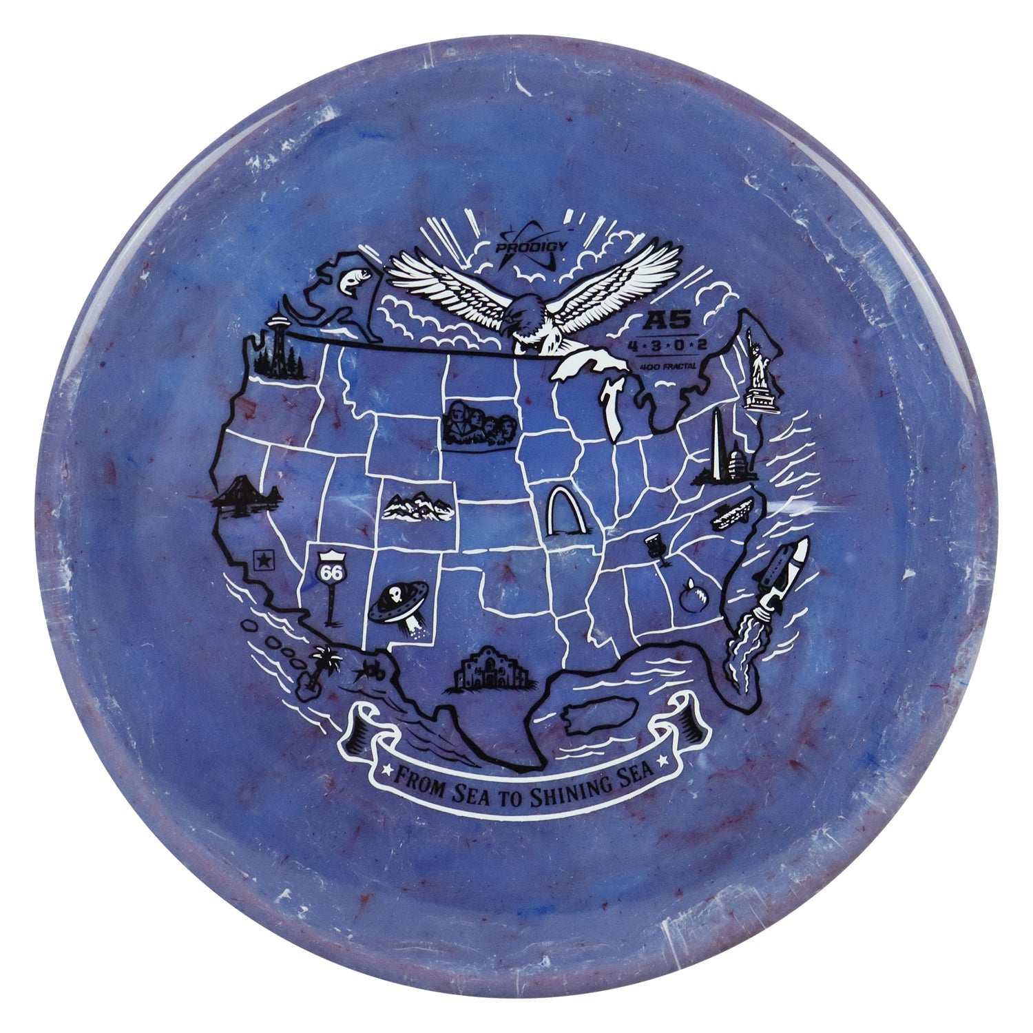 Prodigy Disc Golf 400 Fractal A5 Sea To Shining Sea Putt and Approach 4/3/0/2