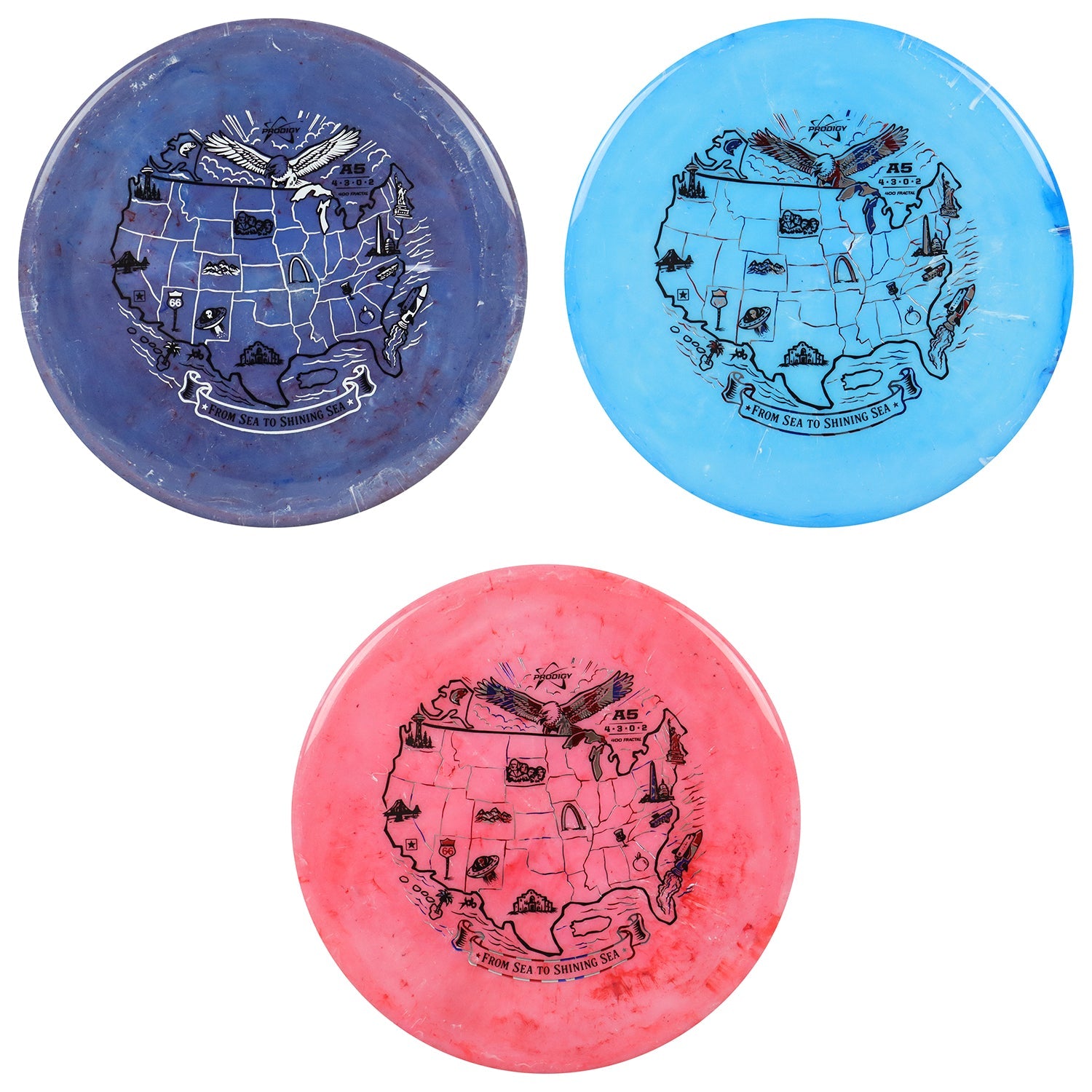 Prodigy Disc Golf 400 Fractal A5 Sea To Shining Sea Putt and Approach 4/3/0/2