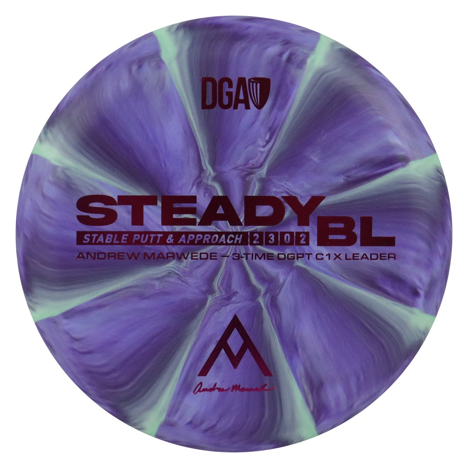 DGA Disc Golf Andrew Marwede Stone Swirl Steady BL Putter 2/3/0/2 - Choose Exact Disc