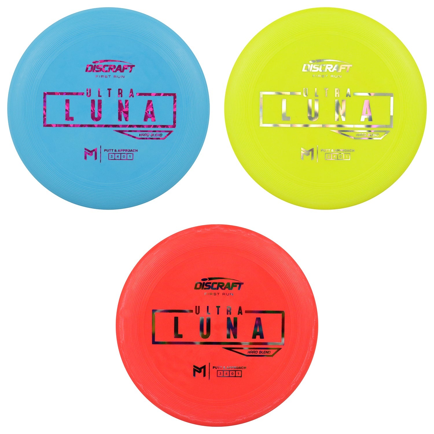 Discraft Disc Golf First Run Paul McBeth Putter Line Hard UltraLuna Putt and Approach 3/4/0/1 - Choose Exact Disc