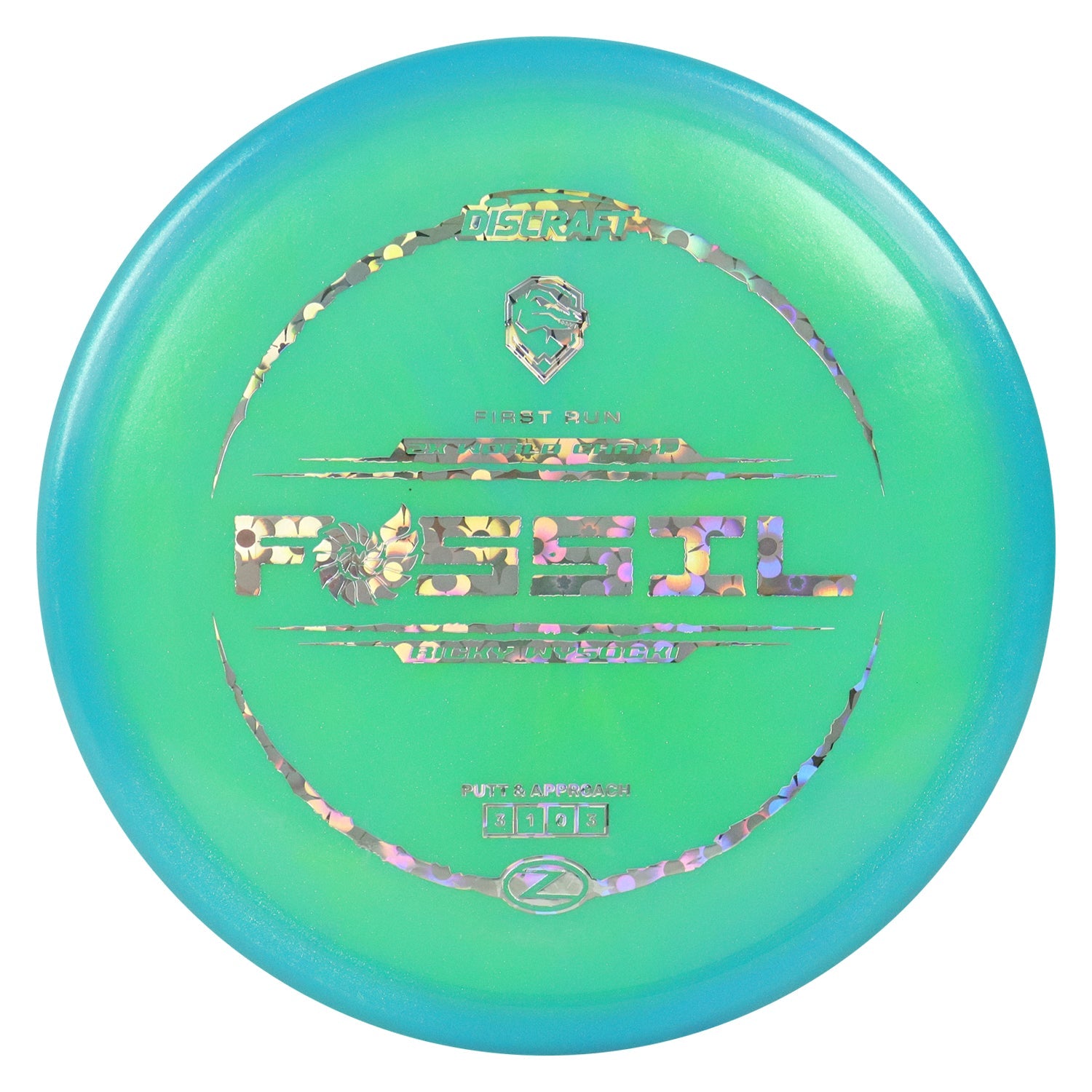 Discraft Disc Golf Ricky Wysocki First Run Z ColorShift Fossil Putter 3/1/0/3
