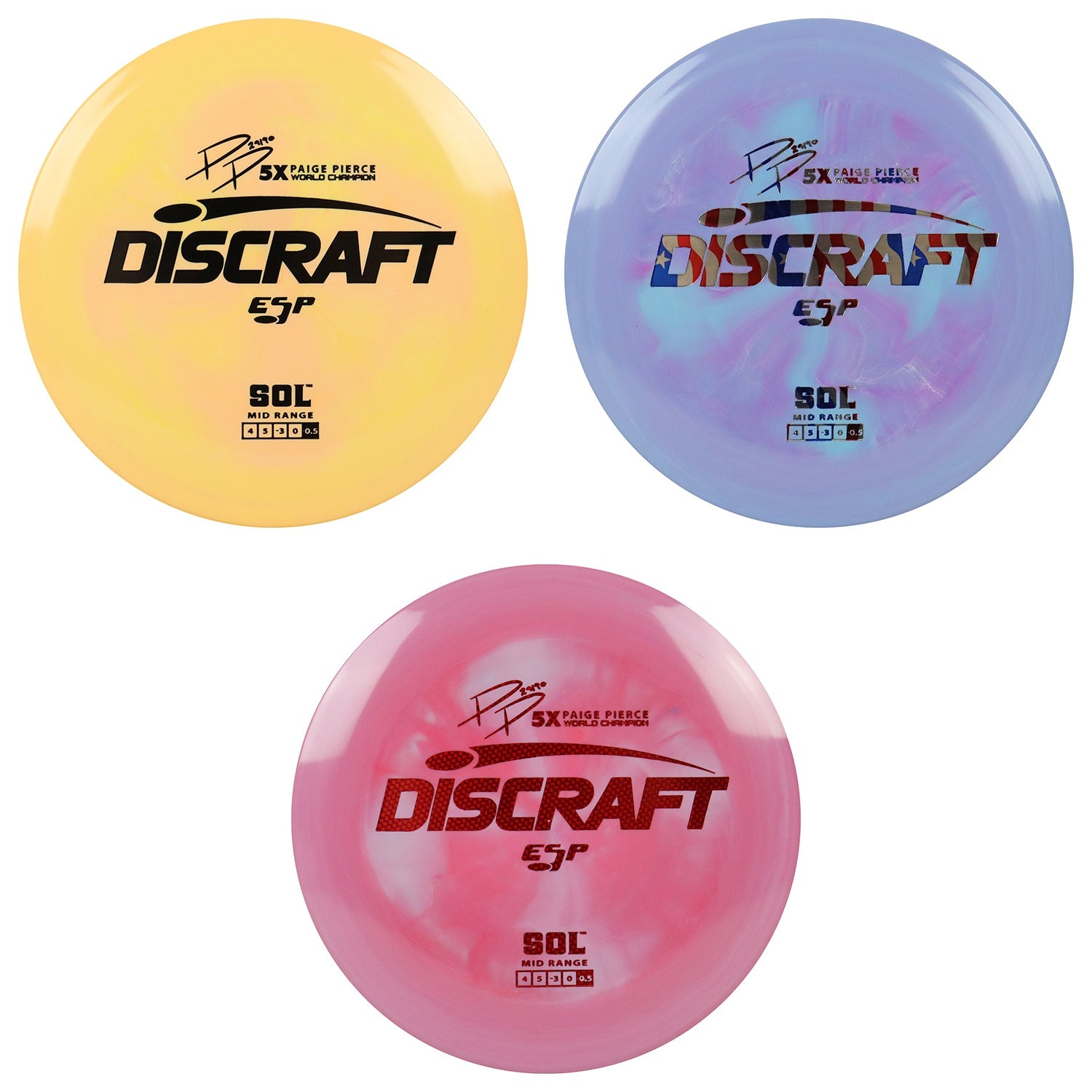 Discraft Disc Golf Paige Pierce Signature ESP Sol Midrange Disc 4/5/-3/0 - Choose Exact Disc