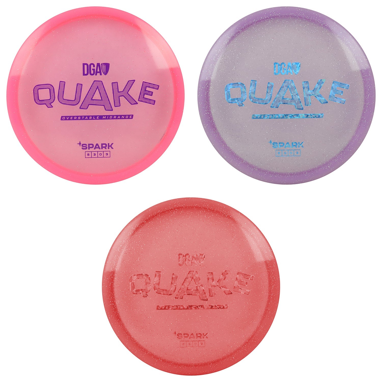 DGA Disc Golf Spark Quake Midrange Disc 5/3/0/3 - Choose Exact Disc