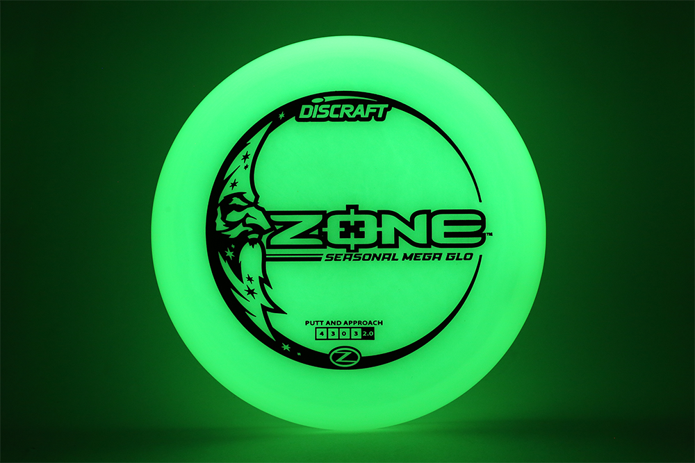 Discraft Disc Golf Seasonal Mega-Glo Zone Putter 4/3/0/3 - Choose Exact Disc