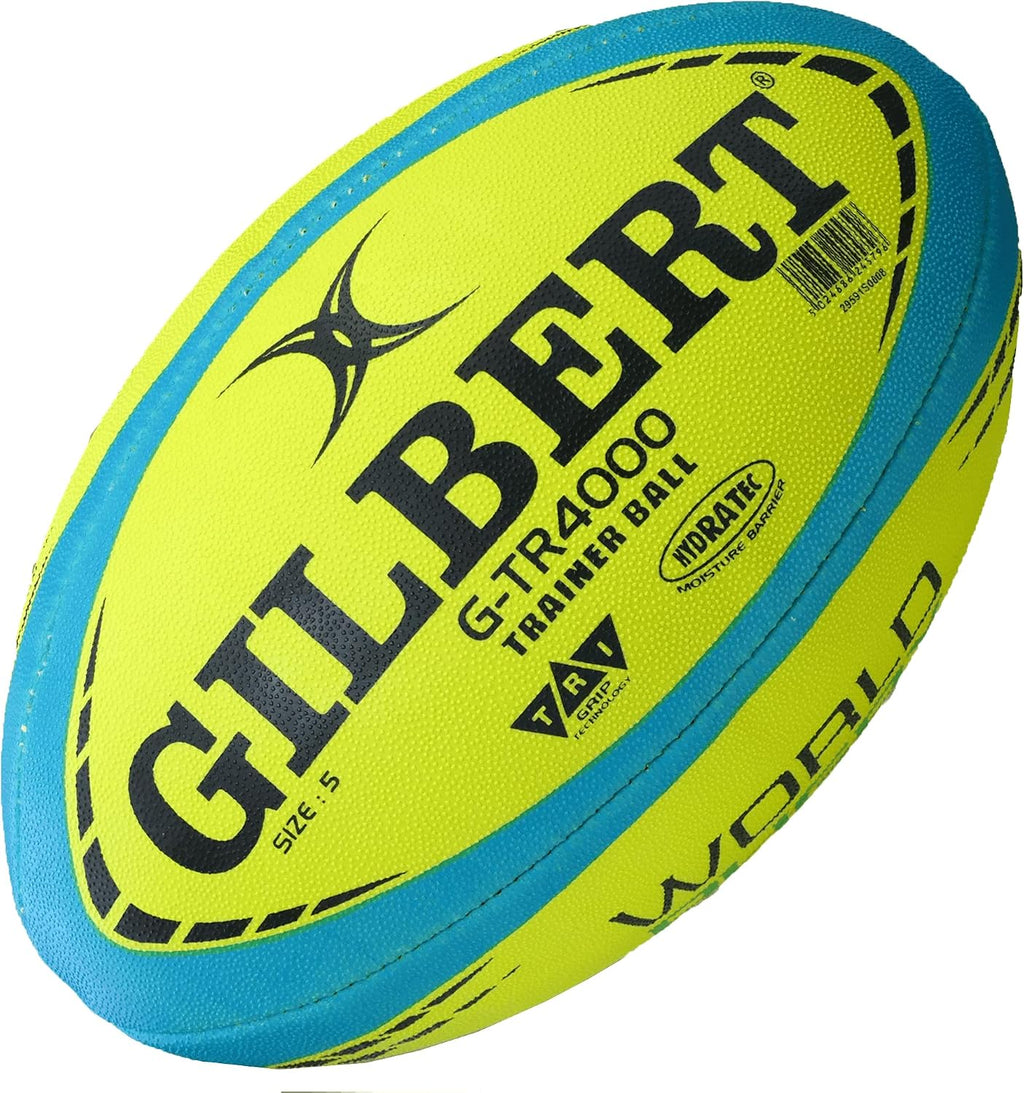 World Rugby Shop X GilbertG-TR4000 Rugby Ball - Adultand Youth Sizes 3, 4, and 5 -Hand Stitched - 3 PlyConstruction