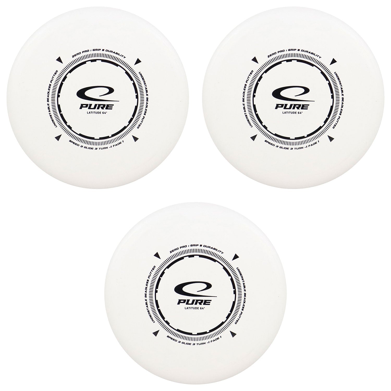Latitude 64 Disc Golf Zero Pro Pure Putter 3/3/-1/1 - Choose Exact Disc
