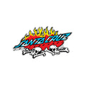 Santa Cruz Skateboard Sticker Salba Voodoo Pit Blue/Red 4.25" x 2.35"