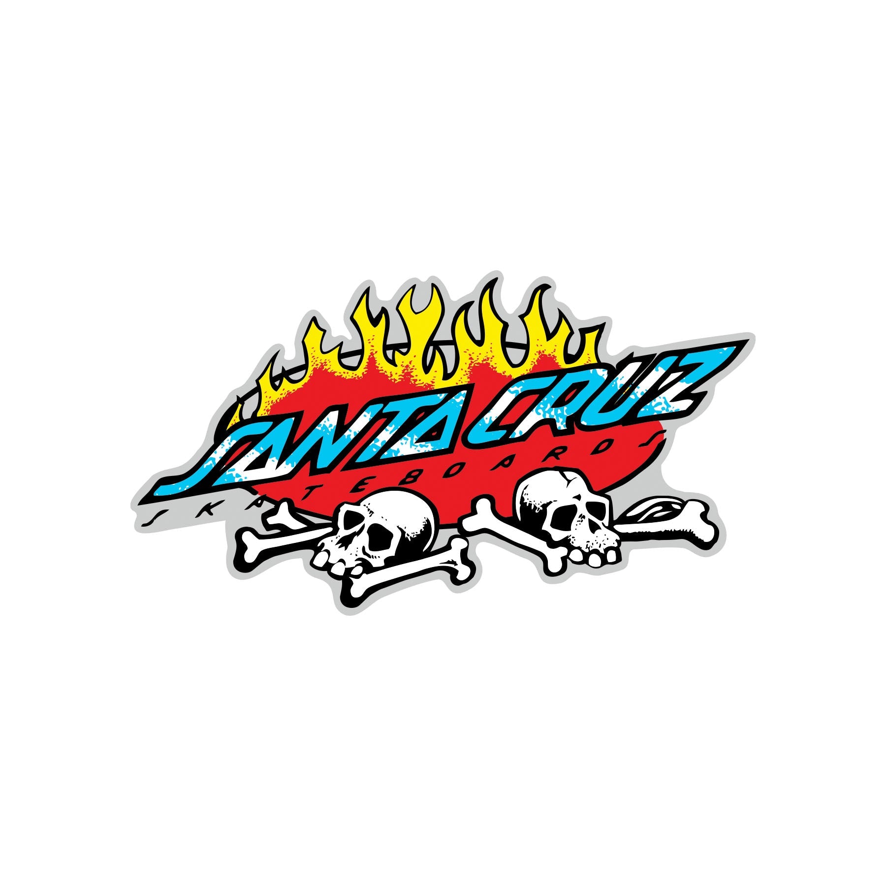 Santa Cruz Skateboard Sticker Salba Voodoo Pit Blue/Red 4.25" x 2.35"