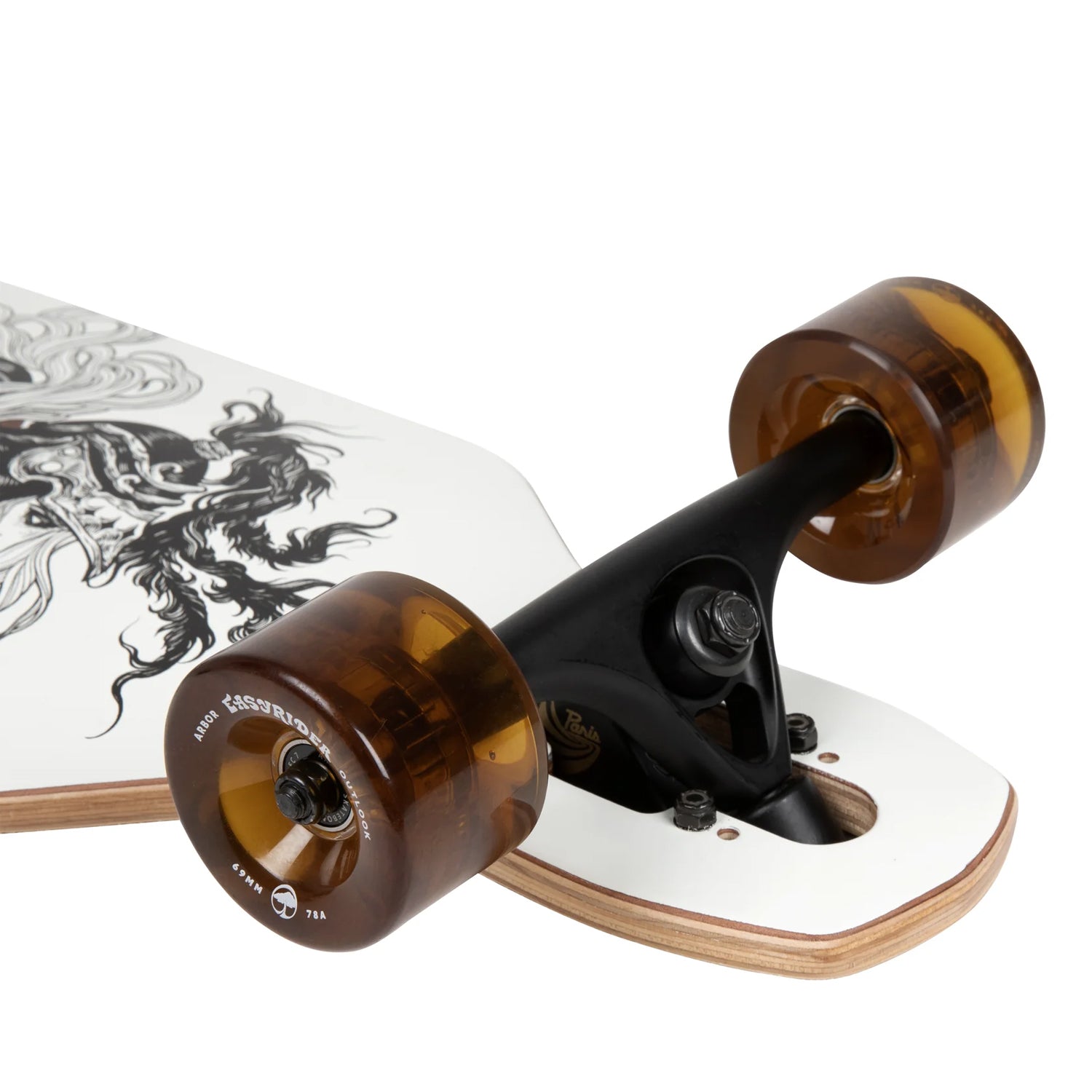 Arbor Longboard Complete Bamboo Axis 40 K Darmaeva Drop Through 9.375" x 40"