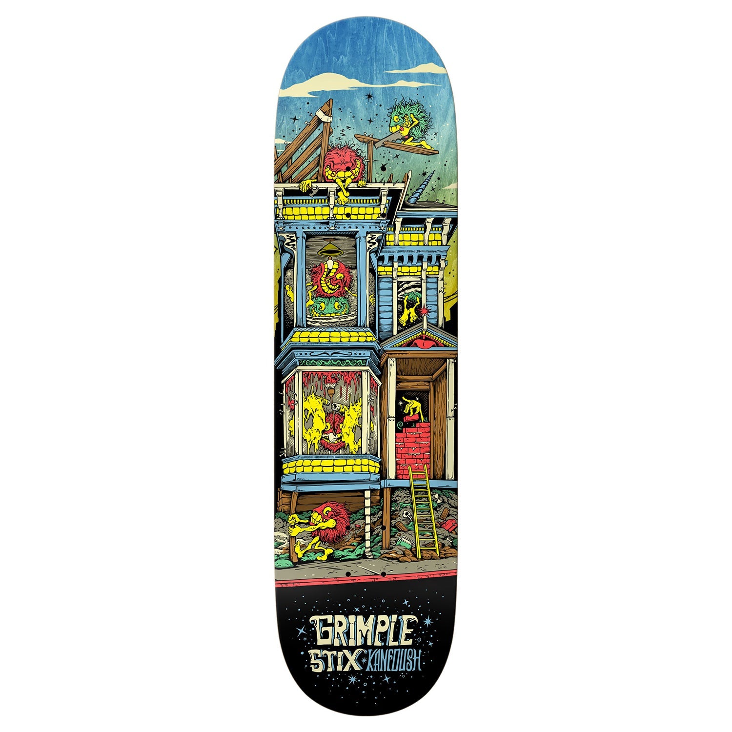 Anti Hero Skateboard Complete Kanfoush Grimple Stix Victorians 8.75" x 31.75"