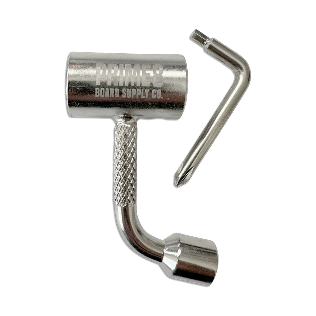 Prime8 Skateboard Tool Coin Pocket Sized - Silver