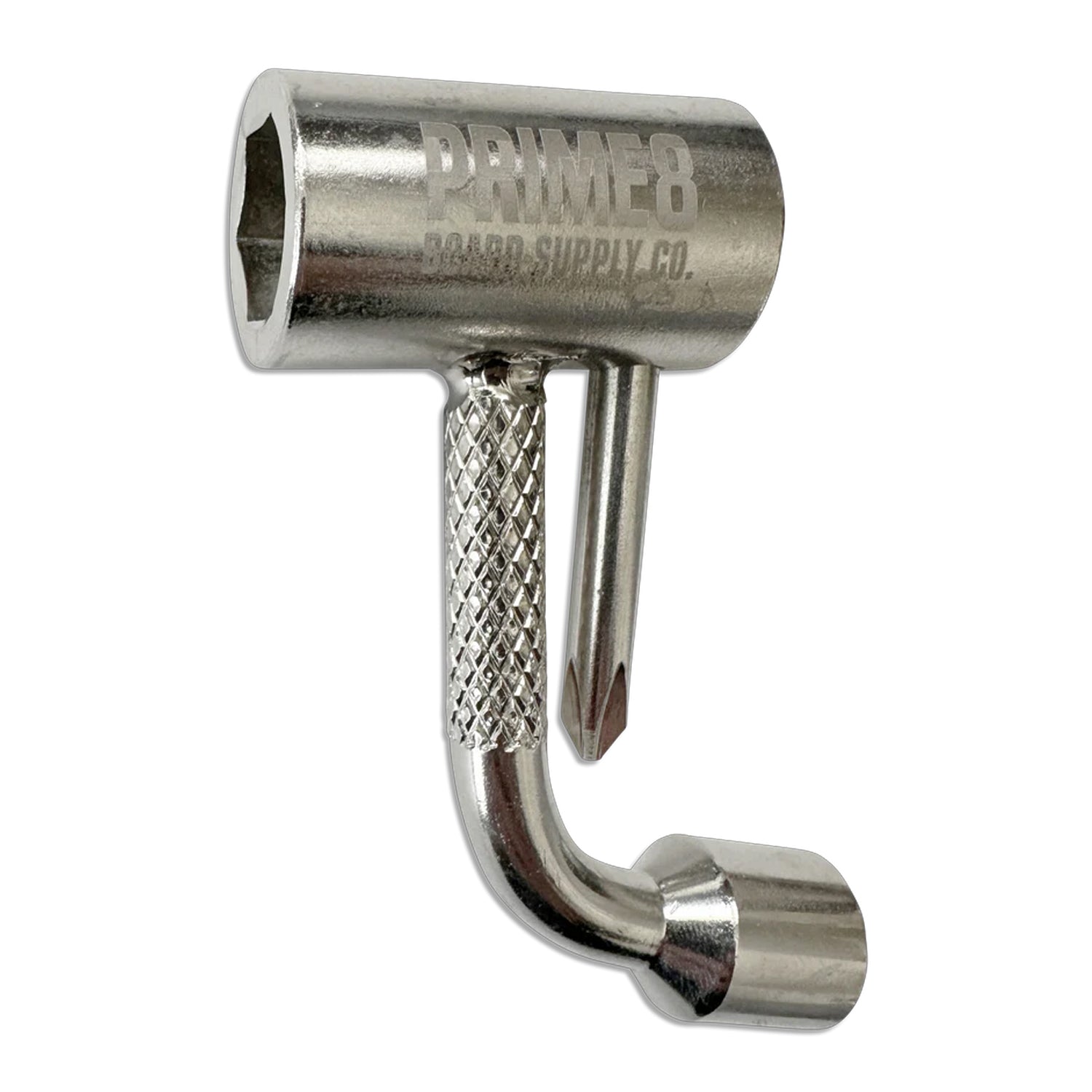Prime8 Skateboard Tool Coin Pocket Sized - Silver