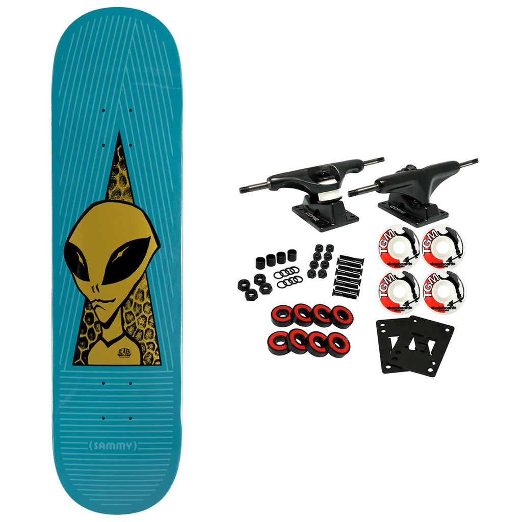 Alien Workshop Skateboard Complete Sammy Montano Visitor Gold 8.0" x 31.625"