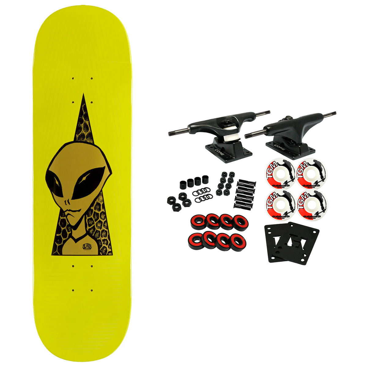 Alien Workshop Skateboard Complete Yaje Popson Visitor Gold 8.75" x 32.5"