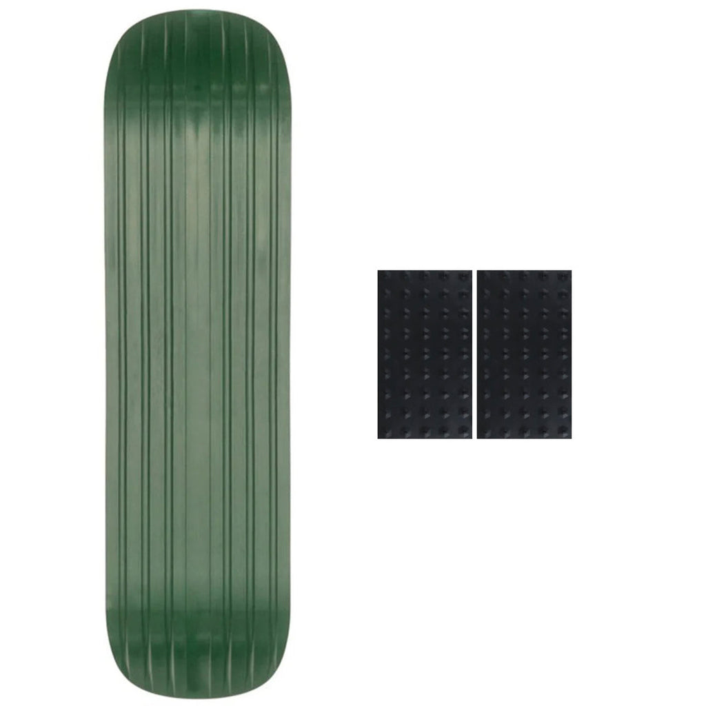 Ambition Snowskate Jib Forest 8.5" x 33" Plastic Snow Skate Deck with Foam Grip Applied and Studded Grip Add On