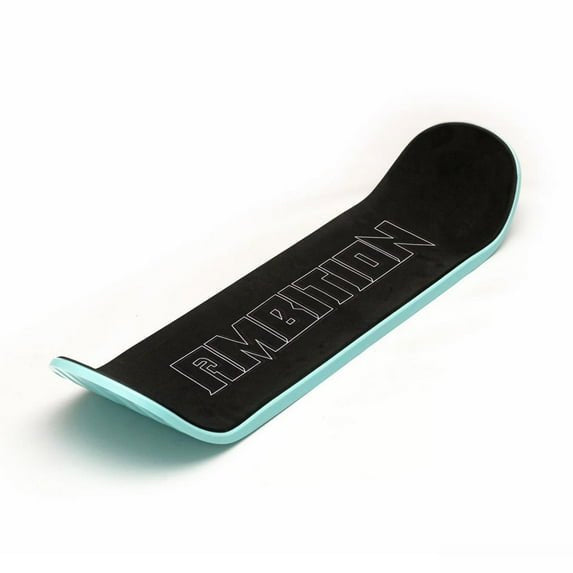 Ambition Snowskate Jib Ice 8.5" x 33" Plastic Snow Skate Deck with Foam Grip Applied and Studded Grip Add On