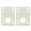 Longboard Angled Riser Pad Set - 5/16" to 9/16" Wedge Risers - Clear (White)