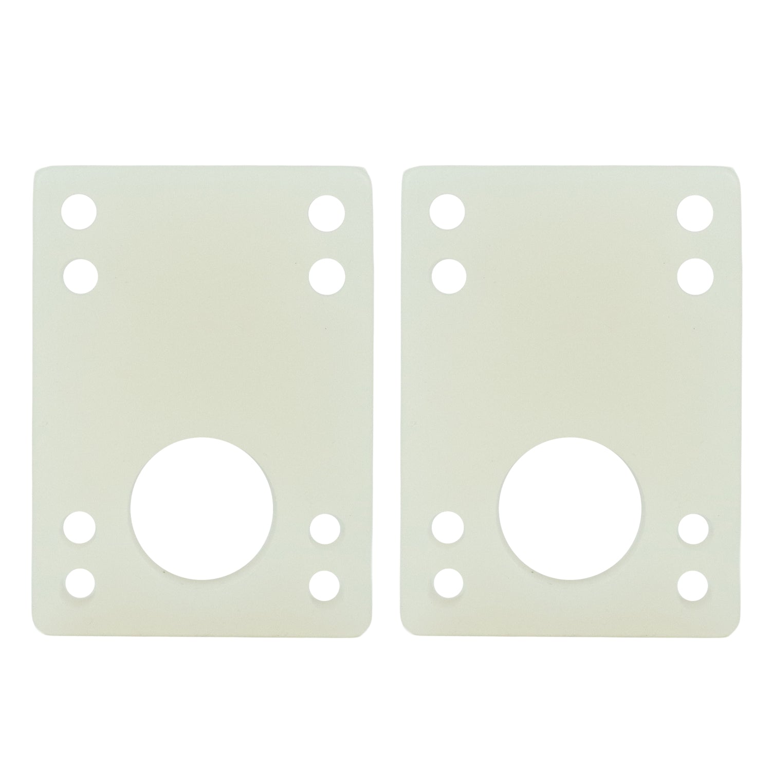 Longboard Angled Riser Pad Set - 5/16" to 9/16" Wedge Risers - Clear (White)