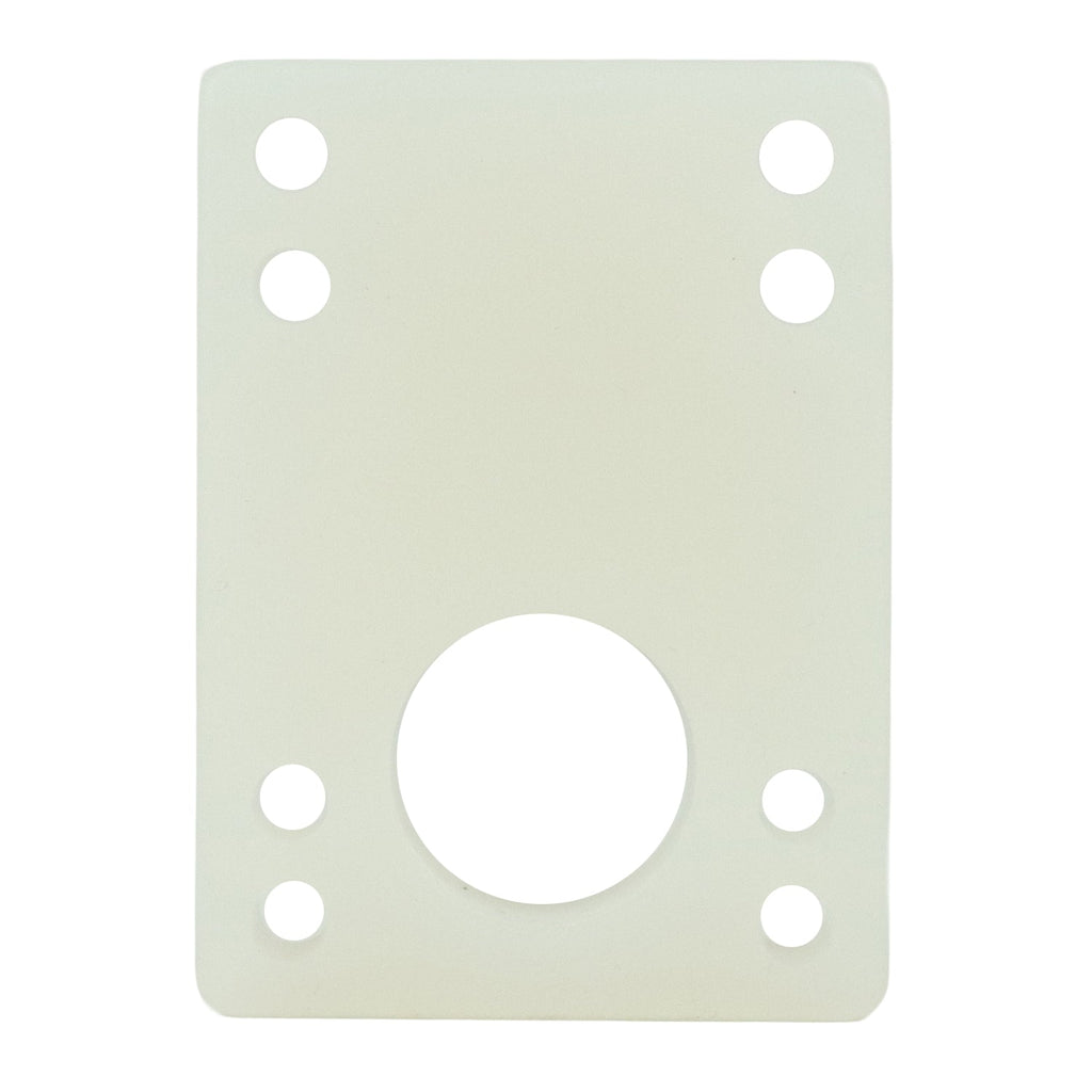 Longboard Angled Riser Pad Set - 5/16" to 9/16" Wedge Risers - Clear (White)