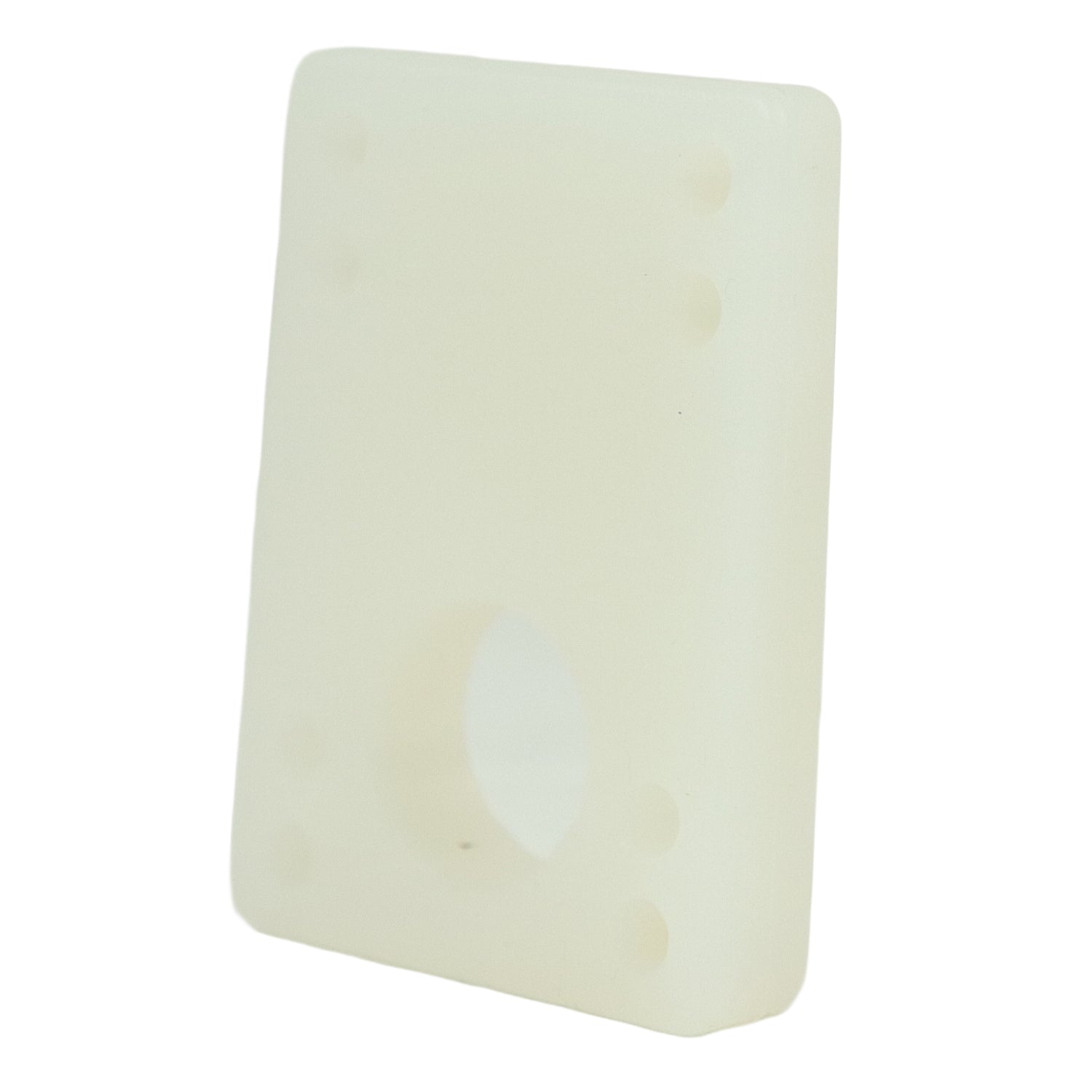 Longboard Angled Riser Pad Set - 5/16" to 9/16" Wedge Risers - Clear (White)