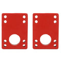 Longboard Angled Riser Pad Set - 5/16" to 9/16" Wedge Risers - Red