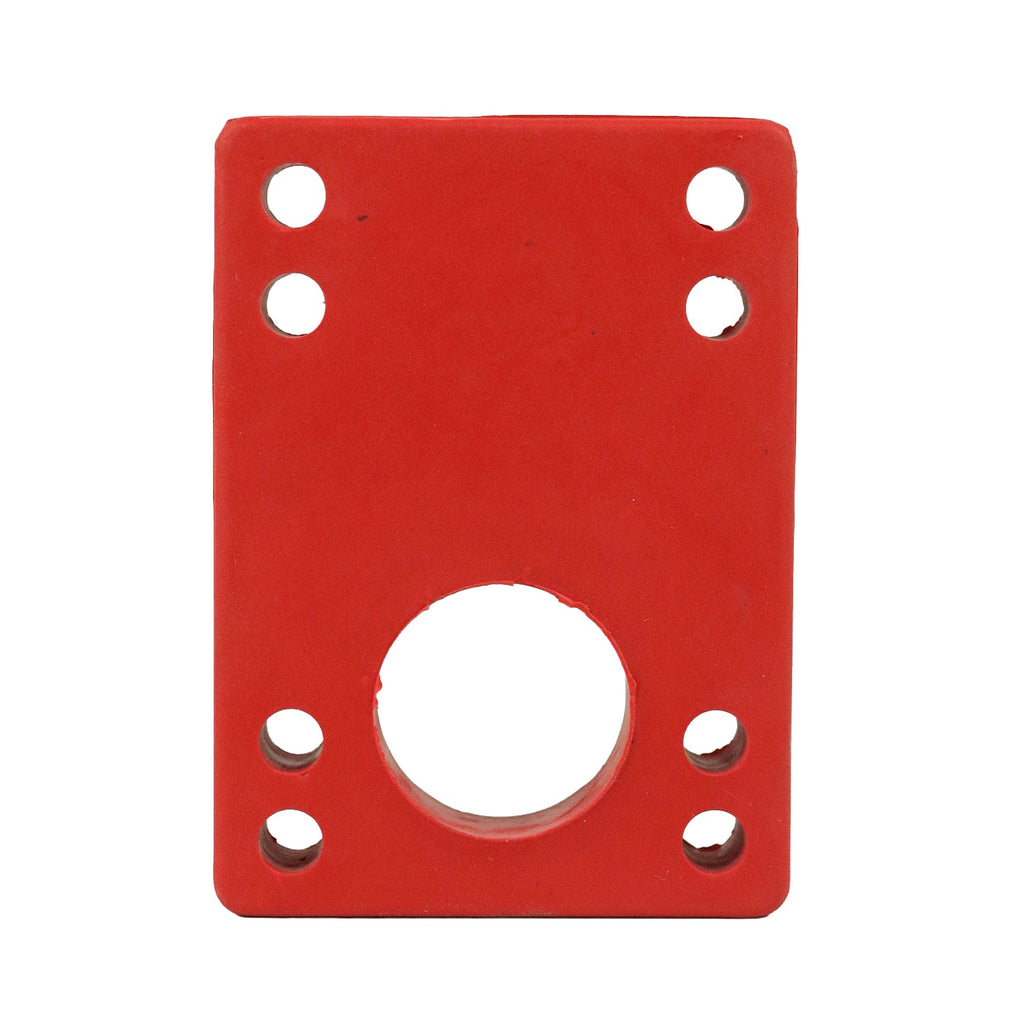 Longboard Angled Riser Pad Set - 5/16" to 9/16" Wedge Risers - Red