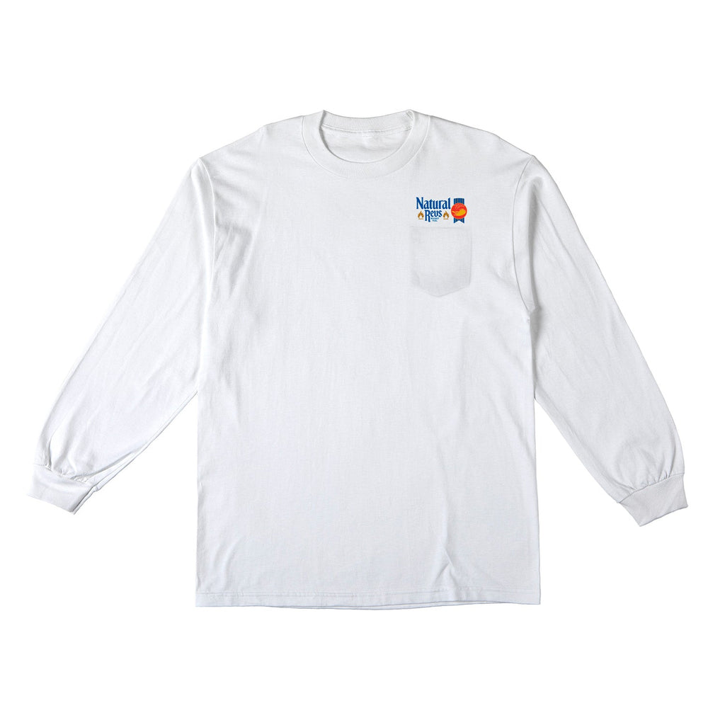 Anti Hero Skateboards Longsleeve Shirt Natural Revs Pocket White