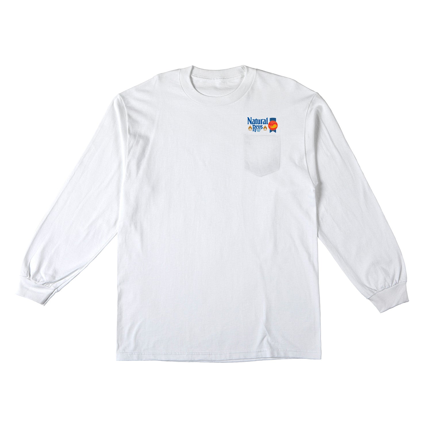 Anti Hero Skateboards Longsleeve Shirt Natural Revs Pocket White