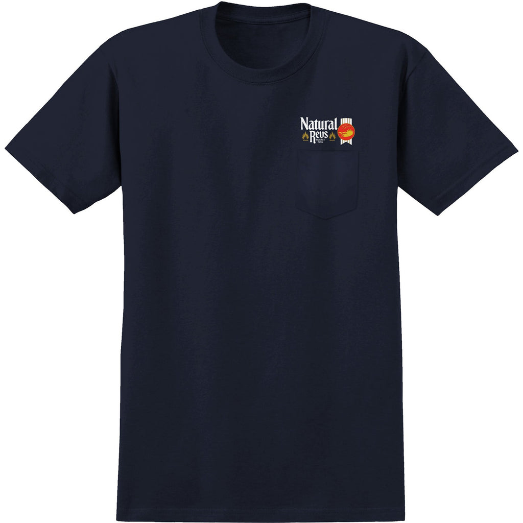 Anti Hero Skateboards Shirt Natural Revs Pocket Navy
