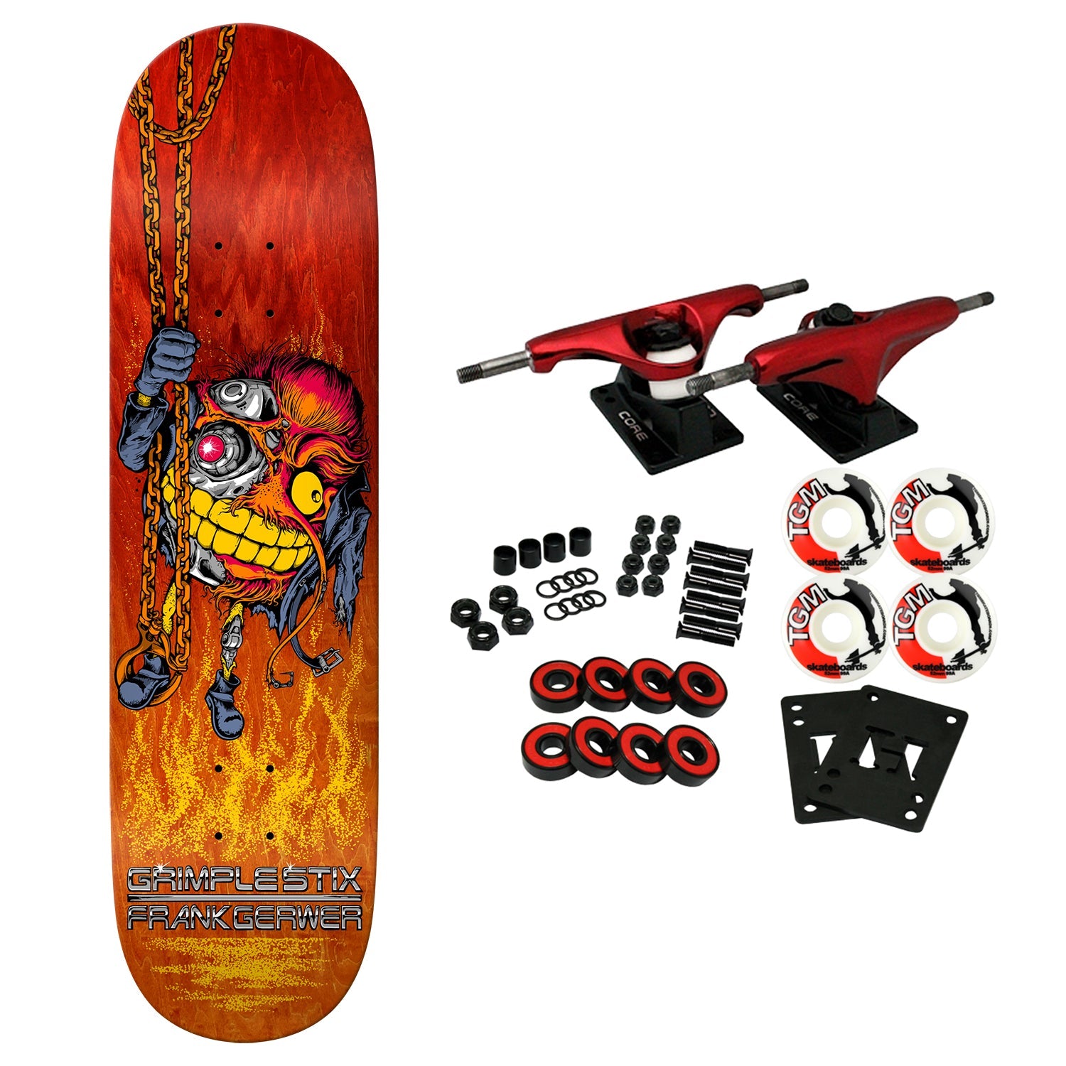Anti Hero Skateboard Complete DBX Gerwer Grimlestix Grimplenator 8.25" x 32"