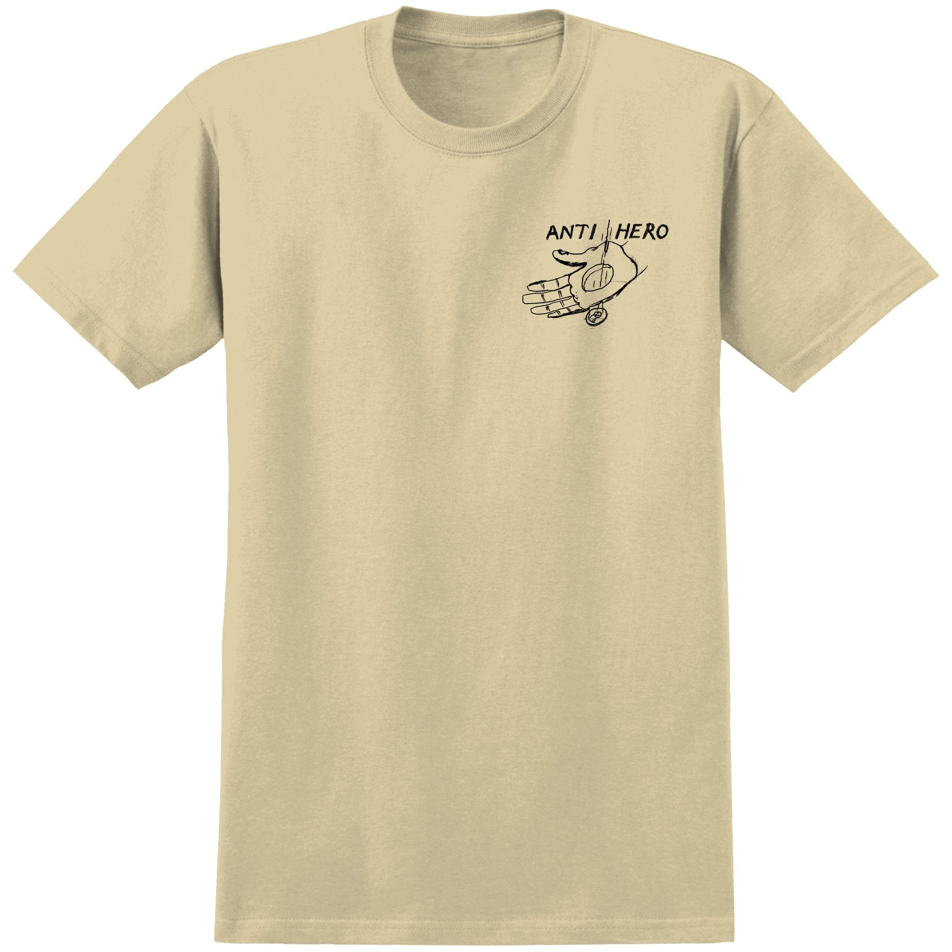 Anti Hero Skateboards Shirt Expressions Hand Heather Cream