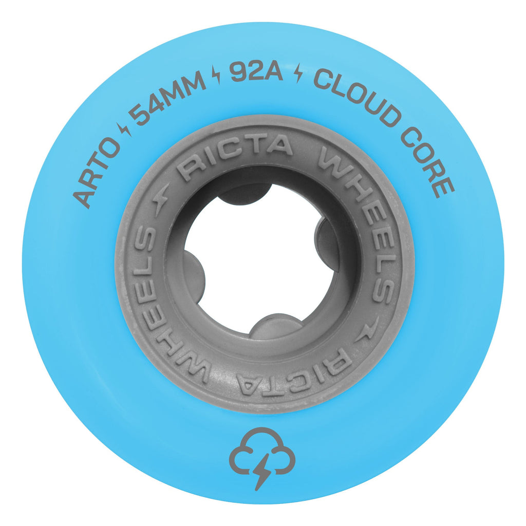 Ricta Skateboard Wheels 54mm Arto Saari Clouds 92A Light Blue