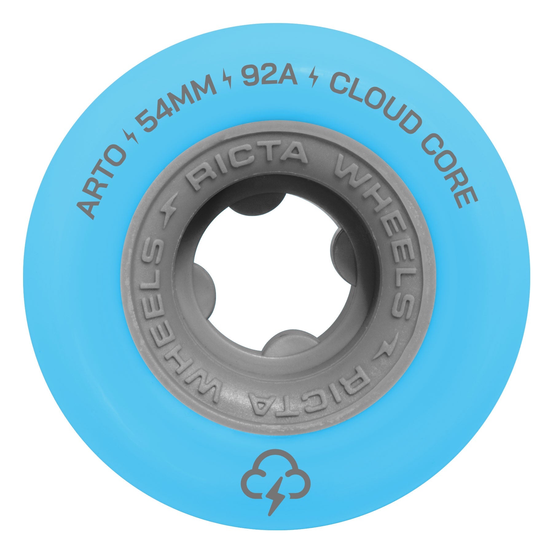 Ricta Skateboard Wheels 54mm Arto Saari Clouds 92A Light Blue