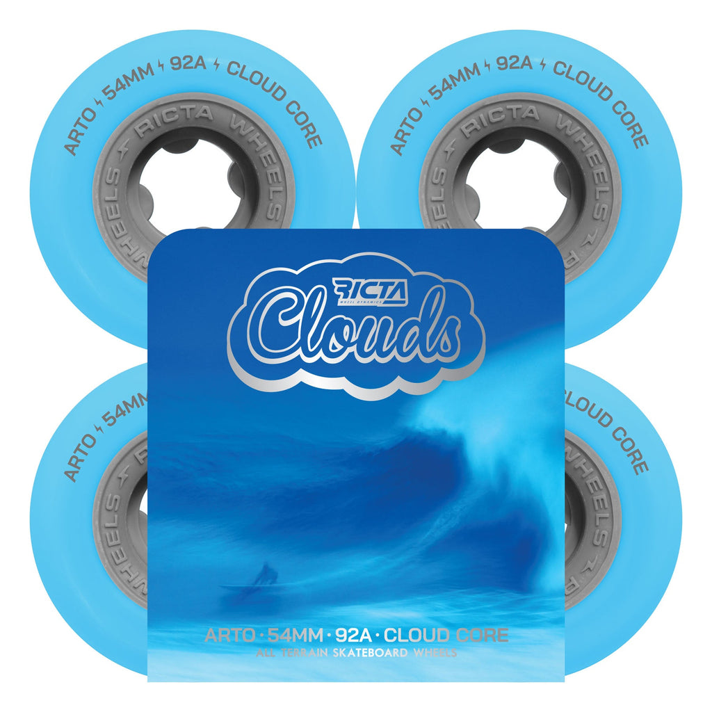 Ricta Skateboard Wheels 54mm Arto Saari Clouds 92A Light Blue