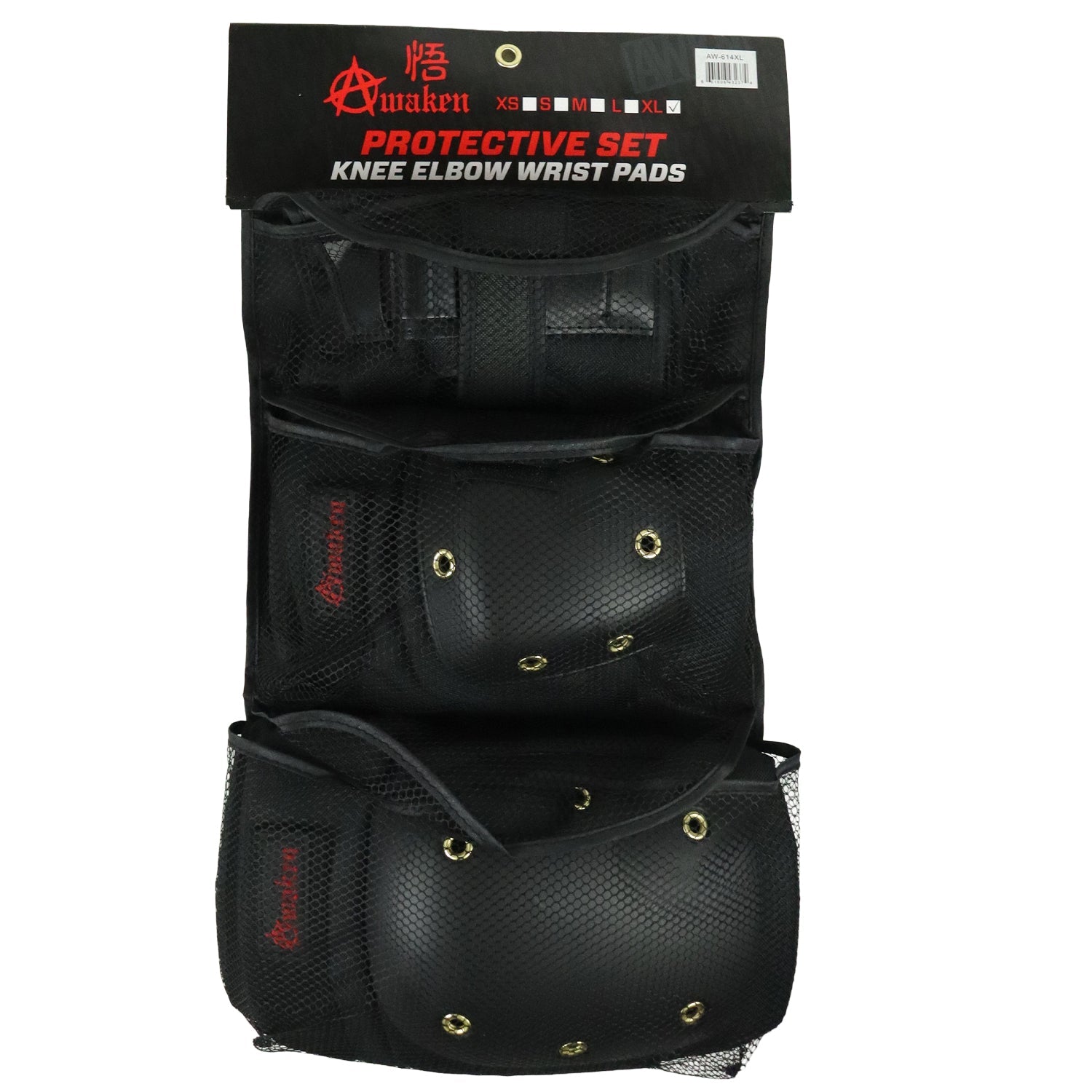 Awaken 3-in-1 Protective Pad Set - Size XL - Includes Knee Pads, Elbow Pads, Wrist Guards