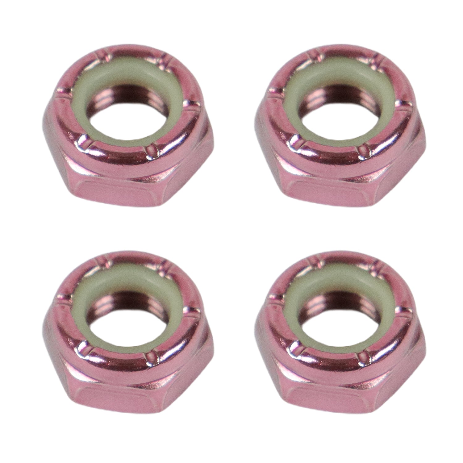 Dime Bag Skateboard Replacement Truck Axle Nuts Pink (4-Pack)