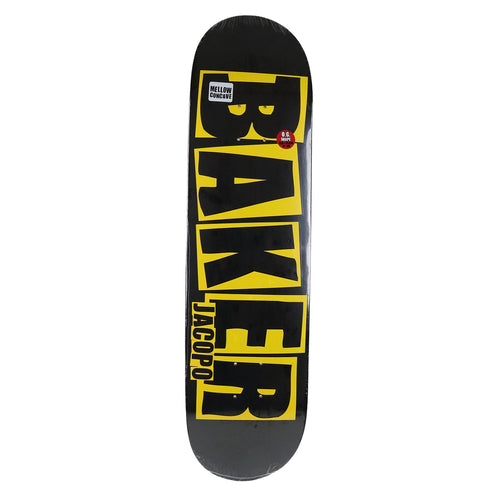 Baker Skateboard Complete Jacopo Carozzi Danger Black/Yellow 8.0" x 31.375"