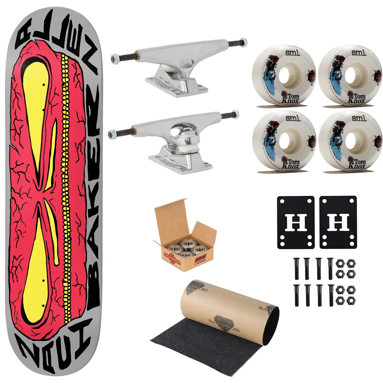 Baker Premium Complete Skateboard Zach Allen Big Brain 8.5" Ft. Krux/SML/Independent