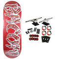 Bacon Skateboard Complete Logo Veneer Red 9.5" x 33"